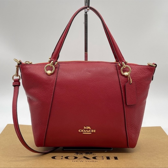 Coach Bags Coach Kacey Satchel Crossbody Bag Leather Rich Red